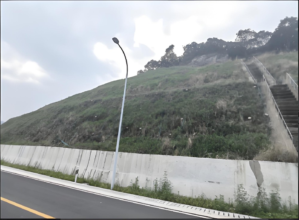 干化建筑渣土在奉化区裘村镇公路边坡复绿工程中的应用